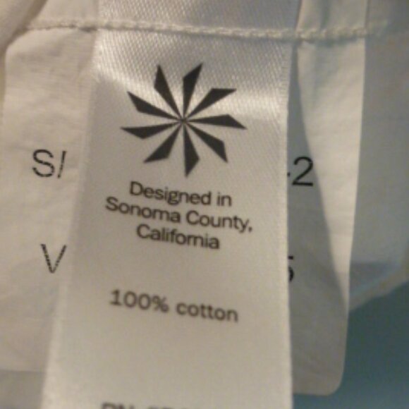 Athleta white cotton beach cover up draw string waist L large - Picture 5 of 8